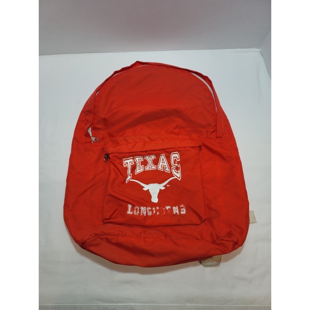 University Of Texas Longhorns UT Bookbag Backpack Vintage Orange/White